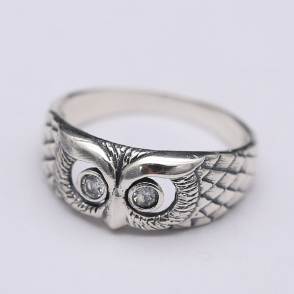 Owl Animal Sterling Silver Finger Light Ring - Image 4