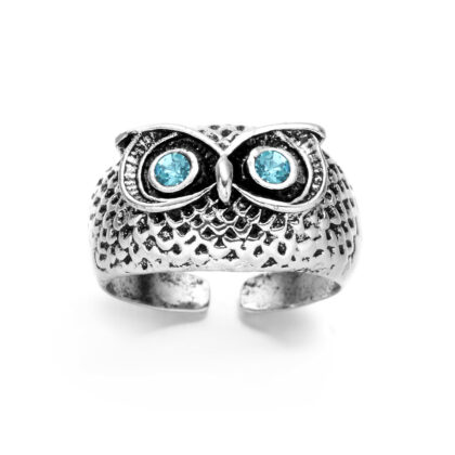 Vintage Cute Owl Open Rings